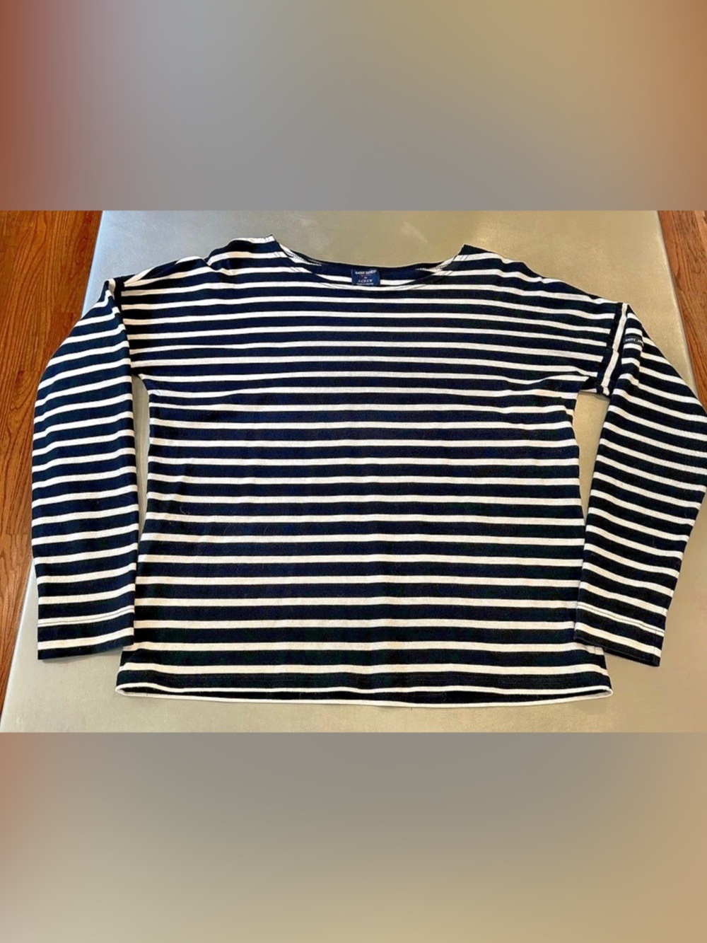 Saint James X J Crew Striped Cotton Long Sleeve Top Size Small